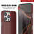 Punkcase iPhone 16 Pro Max Carbon Fiber Case [AramidShield Series] Ultra Slim & Light Kevlar [Red]