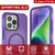 PunkCase iPhone 16 Pro Max Case, [Spartan 2.0 Series] Clear Rugged Heavy Duty Cover W/Built in Screen Protector [purple]