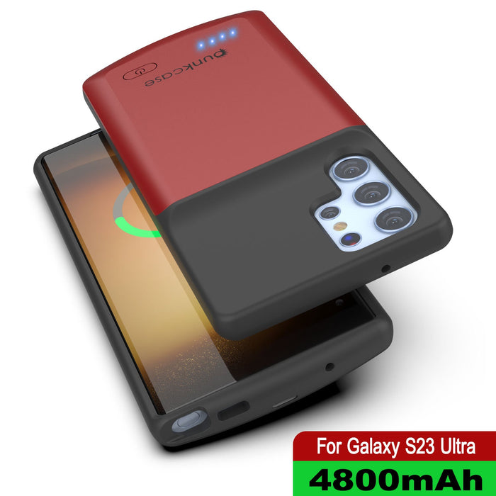 PunkJuice S24+ Plus Battery Case Red - Portable Charging Power Juice Bank with 5000mAh