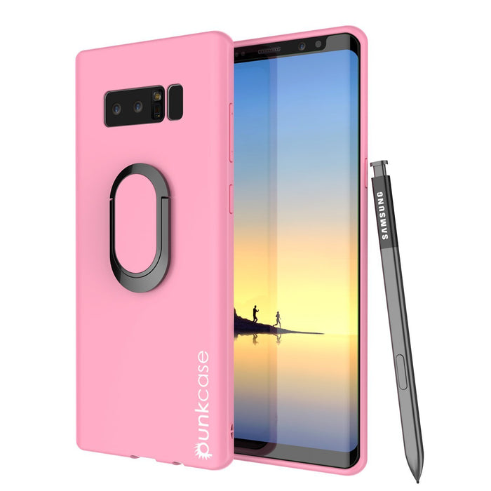 Galaxy Note 8 Case, Punkcase Magnetix Protective TPU Cover W/ Kickstand, Screen Protector [Pink] (Color in image: pink)