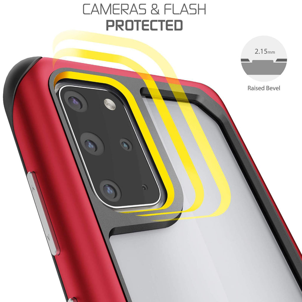 Galaxy S20 Plus Military Grade Aluminum Case | Atomic Slim Series [Red] (Color in image: Black)