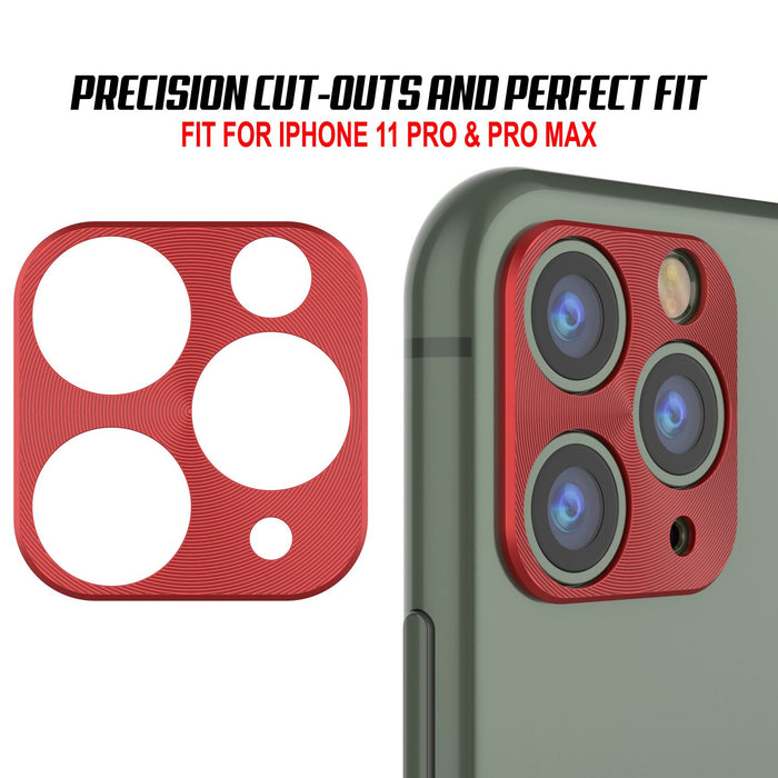 Punkcase iPhone 11 Pro Max Camera Protector Ring [Red] (Color in image: Black)
