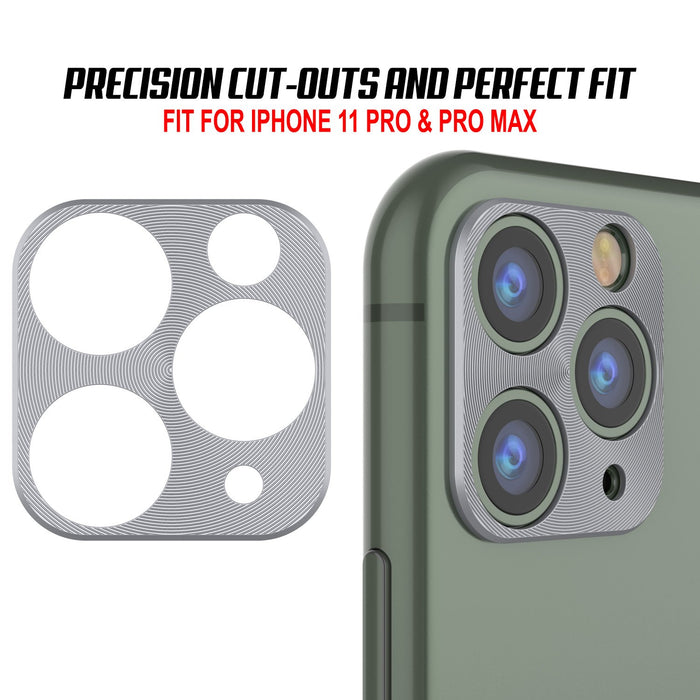 Punkcase iPhone 11 Pro Camera Protector Ring [Silver] (Color in image: Green)