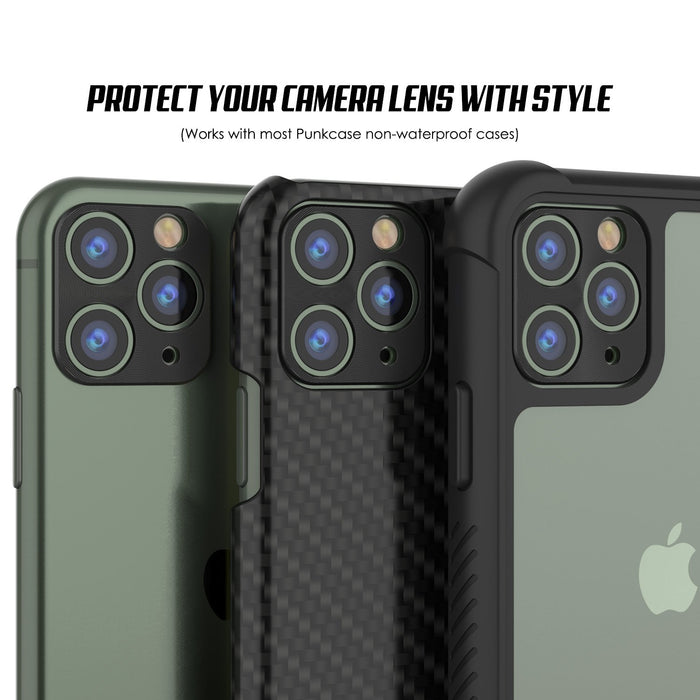 Punkcase iPhone 11 Pro Max Camera Protector Ring [Black] (Color in image: Blue)
