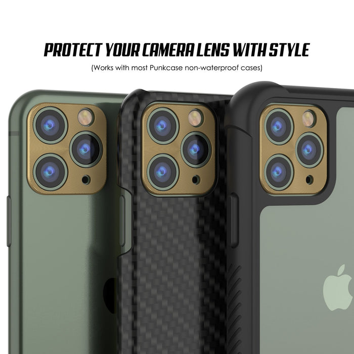 Punkcase iPhone 11 Pro Camera Protector Ring [Gold] (Color in image: Silver)
