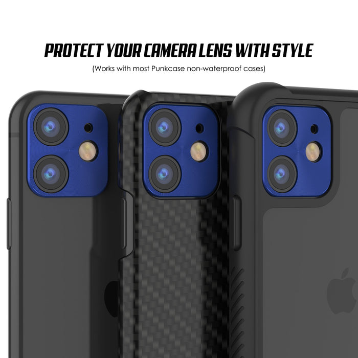 Punkcase iPhone 11 Camera Protector Ring [Blue] (Color in image: Silver)