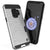Galaxy S9 Case, PUNKcase [SLOT Series] [Slim Fit] Dual-Layer Armor Cover w/Integrated Anti-Shock System, Credit Card Slot [Silver] (Color in image: Grey)