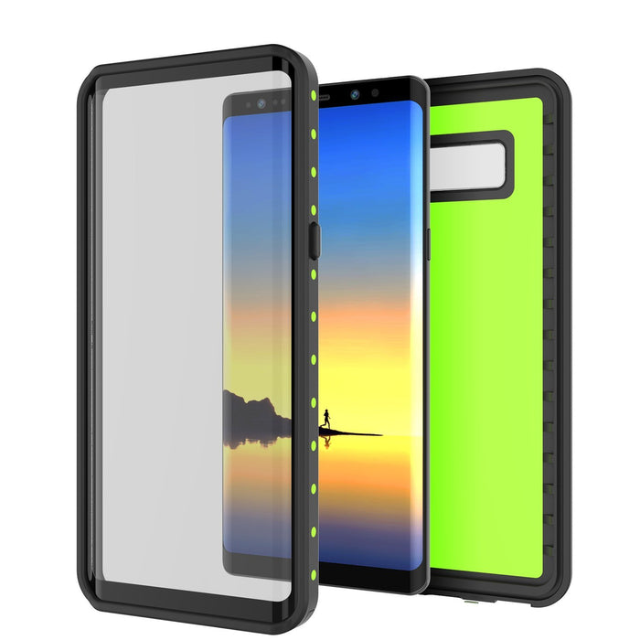 Galaxy Note 8 Waterproof Case PunkCase StudStar Light Green Thin 6.6ft Underwater IP68 ShockProof (Color in image: clear)