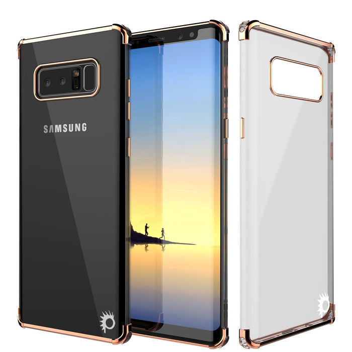 Note 8 Case, Punkcase [BLAZE SERIES] Protective Cover W/ PunkShield Screen Protector [Shockproof] [Slim Fit] for Samsung Galaxy Note 8 [Rose Gold] (Color in image: Rose gold)