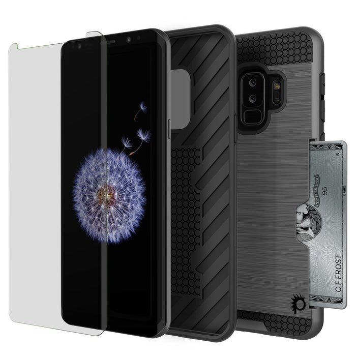 Galaxy S9 Plus Case, PUNKcase [SLOT Series] [Slim Fit] Dual-Layer Armor Cover w/Integrated Anti-Shock System [Grey] (Color in image: White)