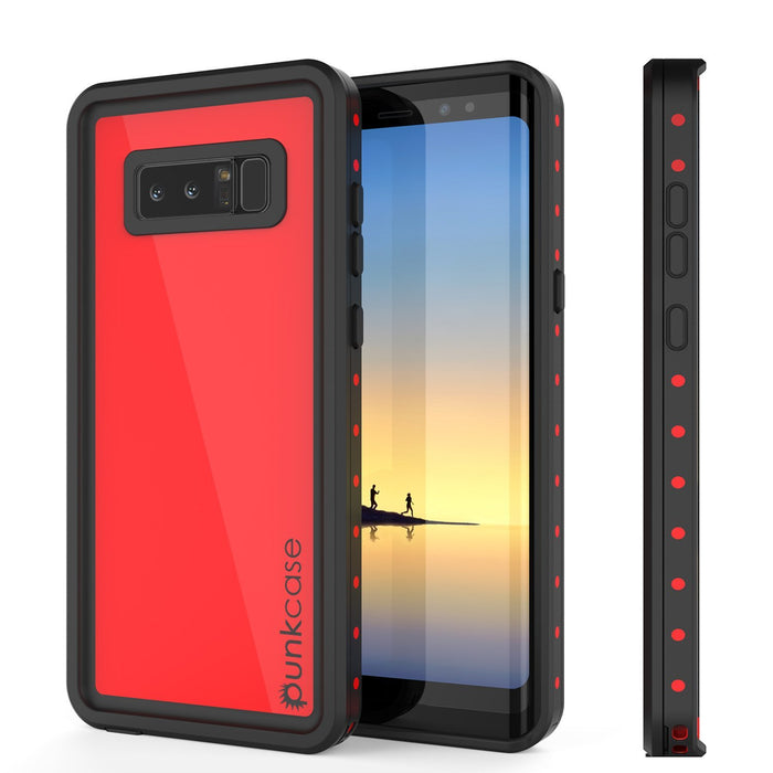 Note 8 Waterproof Case PunkCase StudStar Red Thin 6.6ft Underwater IP68 Shock/Snow Proof (Color in image: red)