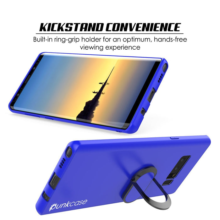 Galaxy Note 8 Case, Punkcase Magnetix Protective TPU Cover W/ Kickstand, Screen Protector [Blue] 