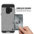 Galaxy S9 Case, PUNKcase [SLOT Series] [Slim Fit] Dual-Layer Armor Cover w/Integrated Anti-Shock System, Credit Card Slot [Silver] (Color in image: Black)