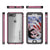 iPhone 8+ Plus Waterproof Case, Ghostek® Atomic 3.0 Pink Series (Color in image: Black)