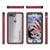 iPhone 8+ Plus Waterproof Case, Ghostek® Atomic 3.0 Red Series | Underwater | Touch-ID (Color in image: Black)