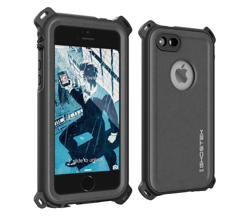iPhone SE/5S/5 Waterproof Case, Ghostek® Nautical Black Series| Underwater | Aluminum Frame (Color in image: Black)
