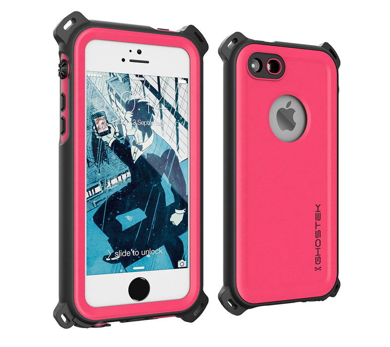 iPhone SE/5S/5 Waterproof Case, Ghostek® Nautical Pink Series| Underwater | Aluminum Frame (Color in image: Pink)