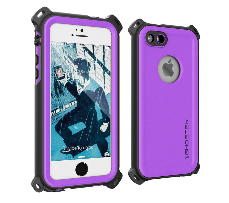 iPhone SE/5S/5 Waterproof Case, Ghostek® Nautical Purple Series| Underwater | Aluminum Frame (Color in image: Teal)
