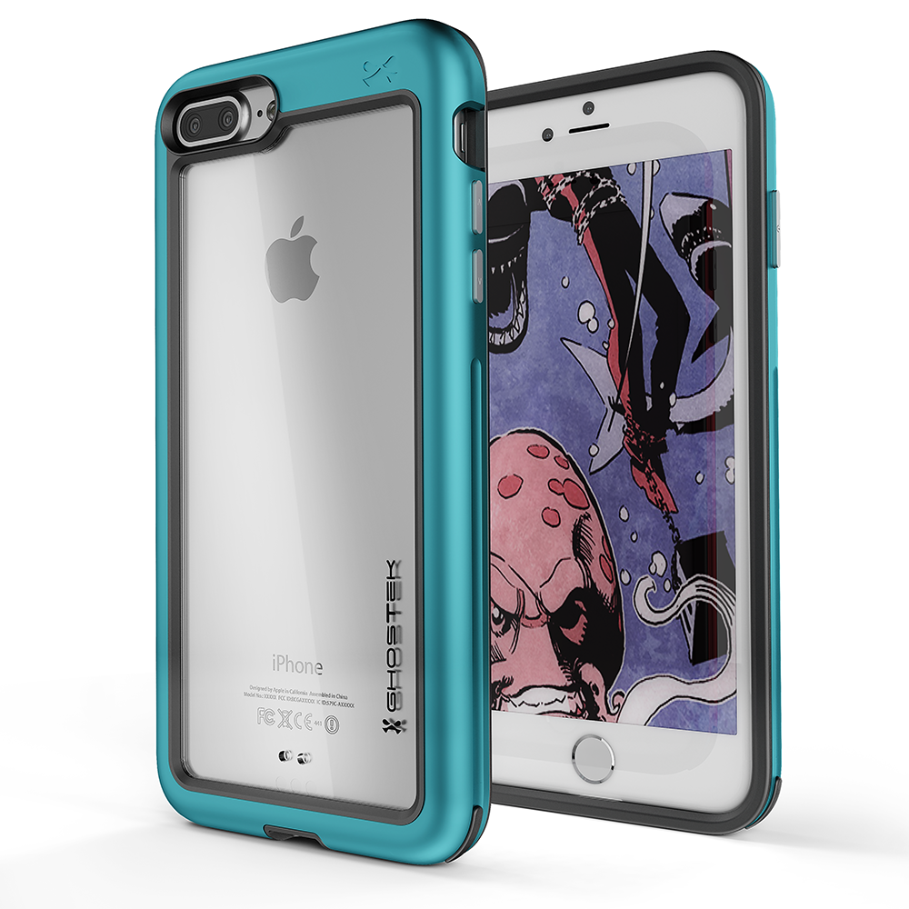 iPhone 7+ Plus Case, Ghostek®  Atomic Slim Series  for iPhone 7+ Plus Rugged Heavy Duty Case[TEAL] (Color in image: Teal)