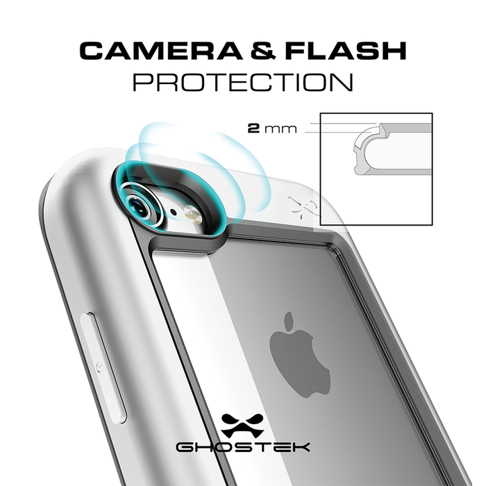 iPhone 8 Waterproof Case, Ghostek® Atomic Series | Shockproof | Dirt-proof | Snow-proof | Ultra Fit | [Black] (Color in image: Silver)