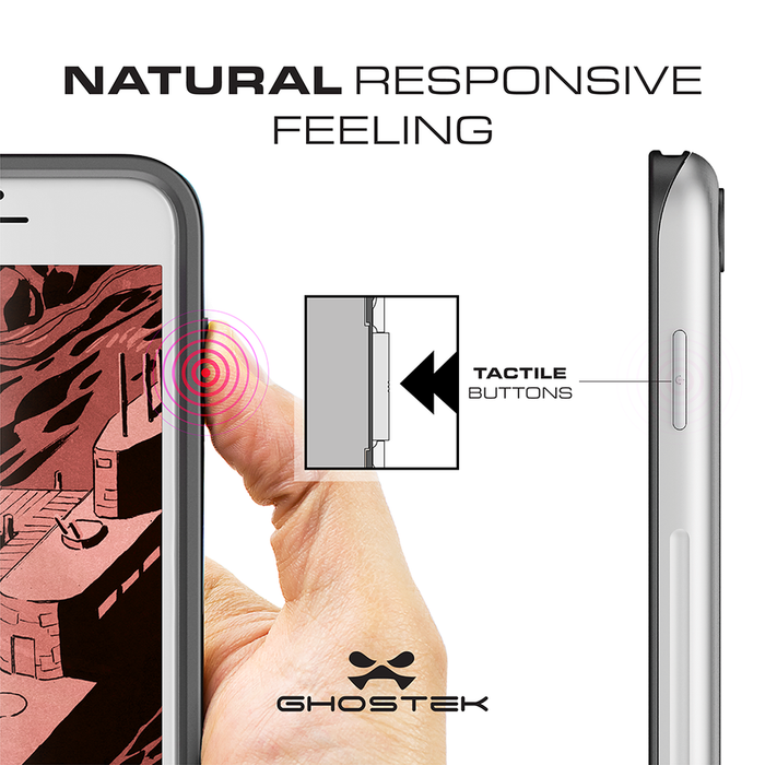 iPhone 8 Waterproof Case, Ghostek® Atomic Series | Shockproof | Dirt-proof | Snow-proof | | Ultra Fit | [SILVER] (Color in image: Teal)