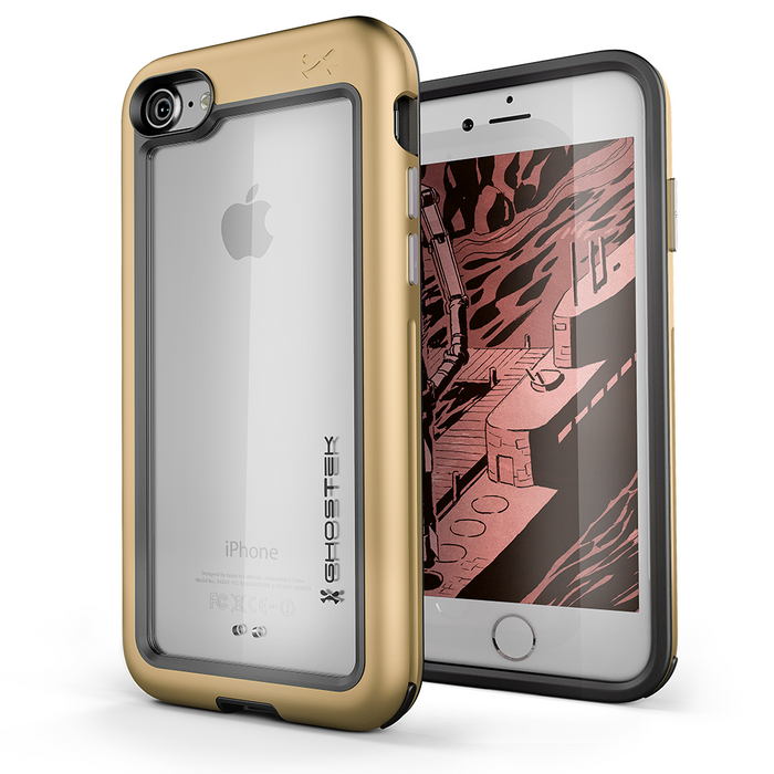 iPhone 7 Case, Ghostek®  Atomic Slim Series  for iPhone 7 Rugged Heavy Duty Case [GOLD] (Color in image: Gold)