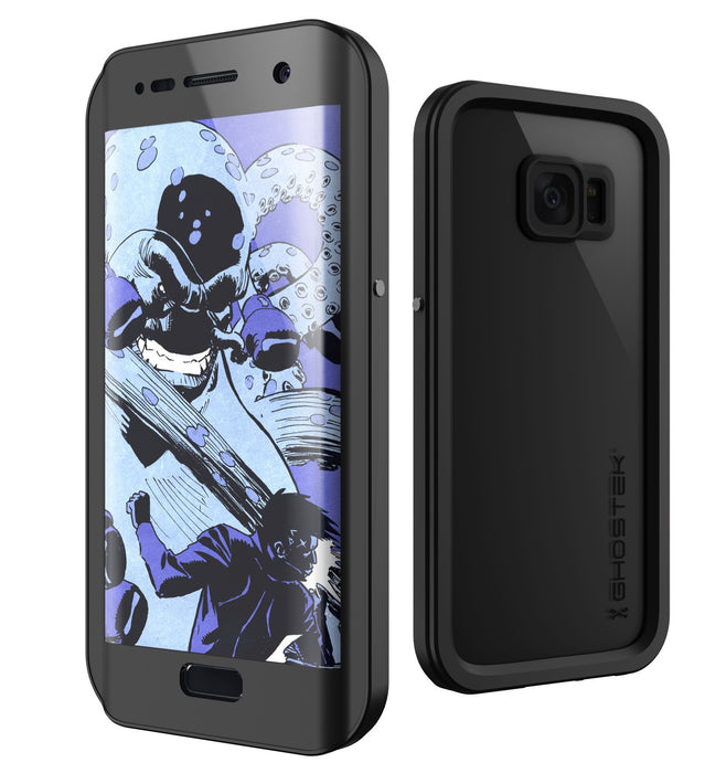 Galaxy S7 EDGE Waterproof Case, Ghostek® Atomic 2.0 Black  Shock/Dirt/Snow Proof | Lifetime Warranty (Color in image: Black)