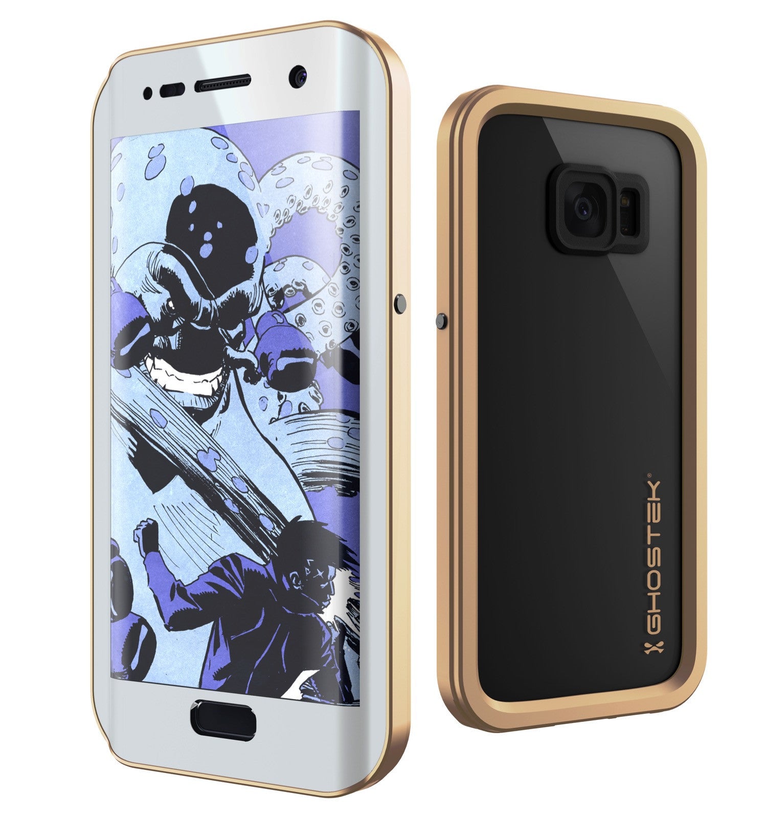 Galaxy S7 EDGE Waterproof Case, Ghostek Atomic 2.0 Gold Shock/Dirt/Snow Proof | Lifetime Warranty (Color in image: Gold)