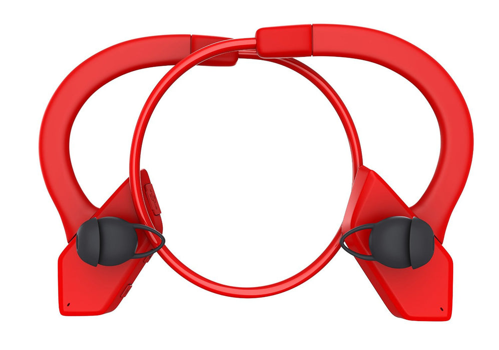 Headphones Bluetooth, Ghostek Earblades Red Sweatproof Bluetooth 4.1 Headphones Water Resistant (Color in image: white)