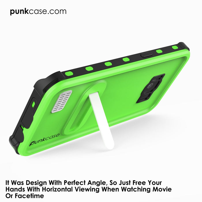 Protector [PURPLE]Galaxy S8 Waterproof Case, Punkcase [KickStud Series] [Slim Fit] [IP68 Certified] [Shockproof] [Snowproof] Armor Cover [Green] (Color in image: Pink)