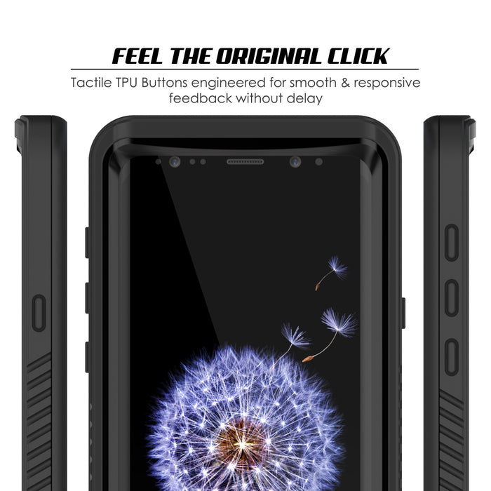 Galaxy S9 PLUS Waterproof Case, Punkcase [Extreme Series] [Slim Fit] [Shock/Snow proof] [Dirproof] Armor Cover W/ Built In Screen Protector [Black] 