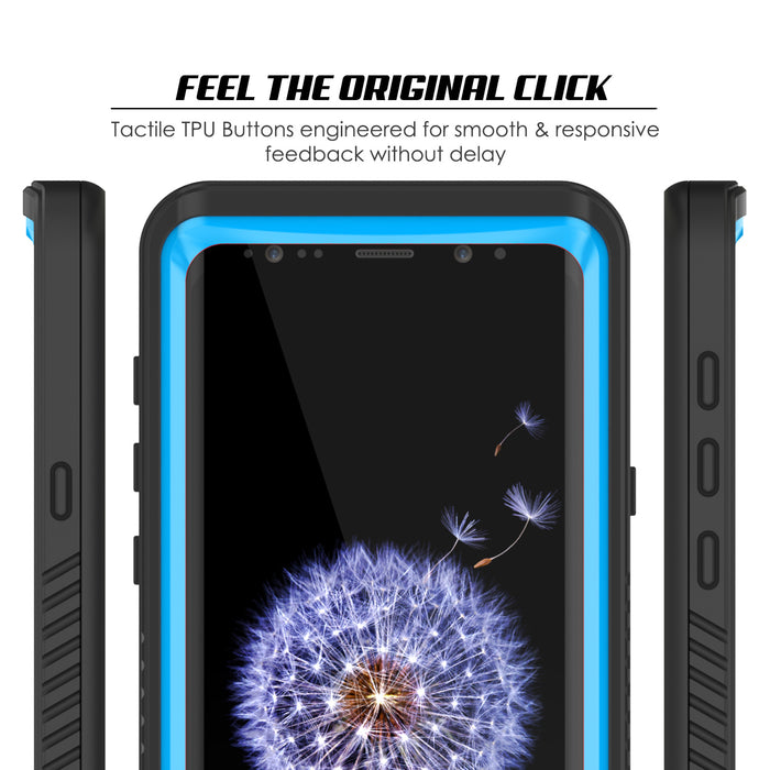 Galaxy S9 PLUS Waterproof Case, Punkcase [Extreme Series] [Slim Fit] [IP68 Certified] [Shockproof] [Snowproof] [Dirproof] Armor Cover [Light Blue] 