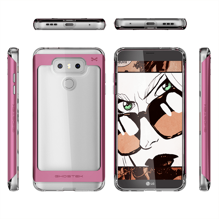 LG G6 Case, Ghostek® Cloak 2.0 Pink Series w/ ExplosionProof Screen Protector | Aluminum Frame 