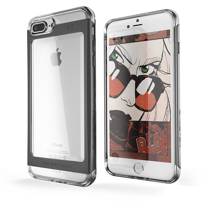 iPhone 8+ Plus Case, Ghostek® Cloak 2.0 Series for Apple iPhone 8+ Plus Slim Protective Black Armor Case Cover (Color in image: Black)