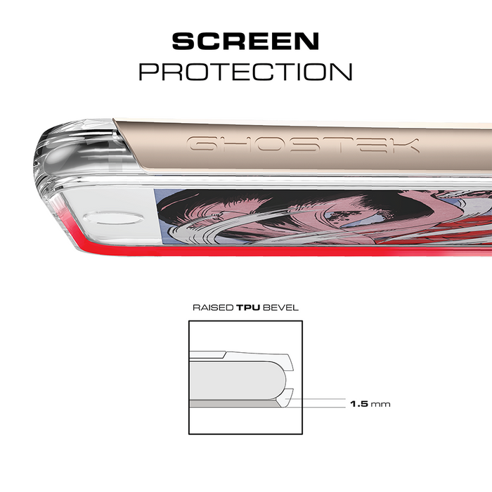 iPhone 7 Case, Ghostek  Cloak 2.0 Pink Series w/ ExplosionProof Screen Protector | Aluminum Frame (Color in image: Black)