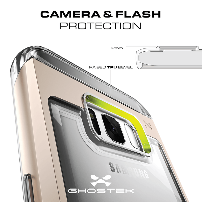 CAMERA & FLASH PROTECTION 2mm (an RAISED TPU BEVEL (Color in image: Red)