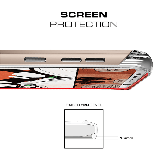 SCREEN PROTECTION RAISED TPU BEVEL 1.6mm (Color in image: Pink)