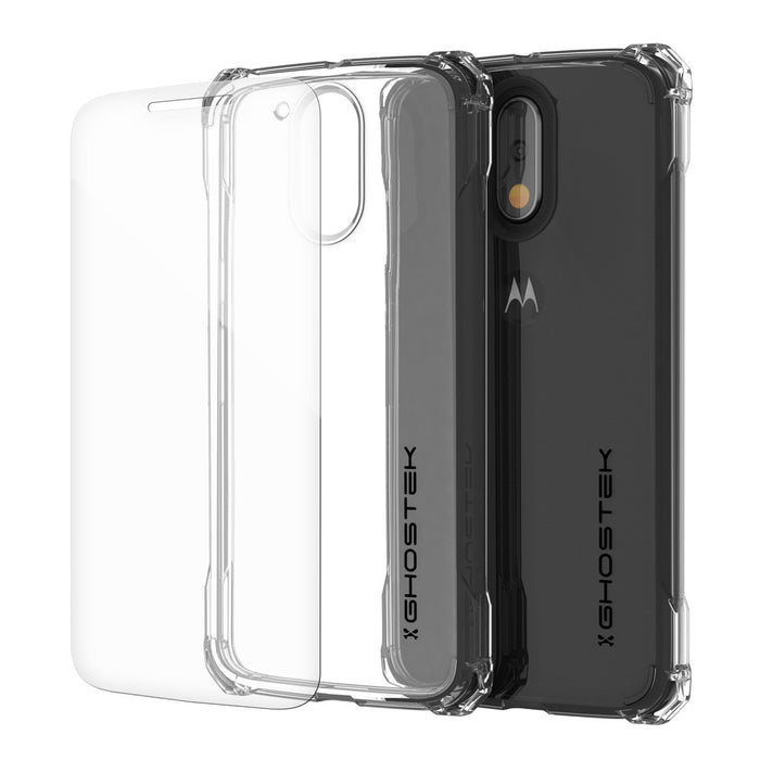 Moto G4 Case, Ghostek Covert Clear Series | Clear TPU | Explosion-Proof Screen Protector | Ultra Fit (Color in image: Clear)