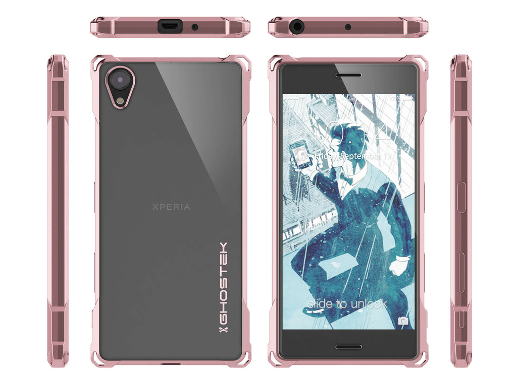 Xperia X Case, Ghostek® Covert Peach Seriesr | Clear TPU | Warranty | Screen Protector | Ultra Fit (Color in image: Rose Pink)