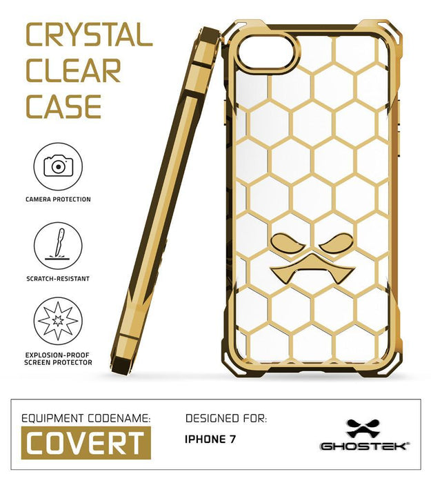 iPhone 8 Case, Ghostek® Covert Gold, Premium Impact Protective Armor | Lifetime Warranty Exchange (Color in image: space grey)
