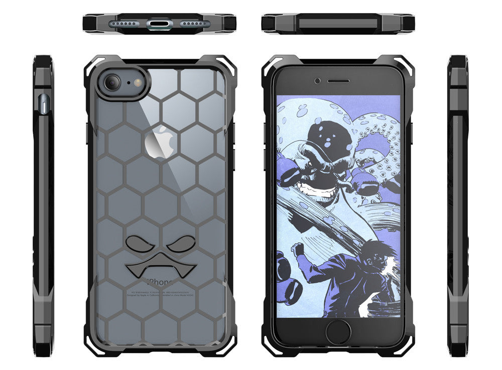 iPhone 7 Case, Ghostek® Covert Space Grey, Premium Impact Armor | Lifetime Warranty Exchange (Color in image: peach)