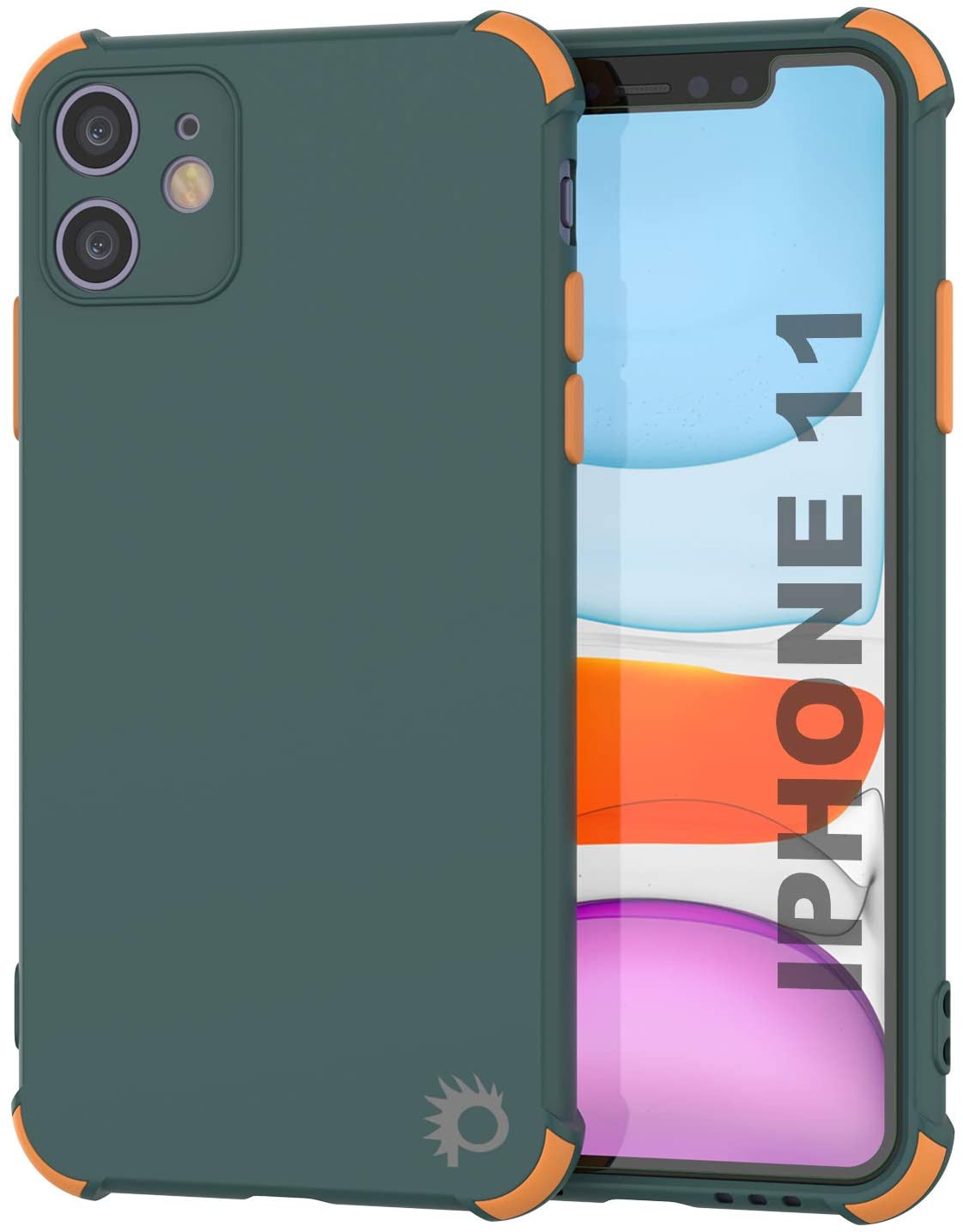 Punkcase Protective & Lightweight TPU Case [Sunshine Series] for iPhone 11 [Dark Green] (Color in image: Dark Green)
