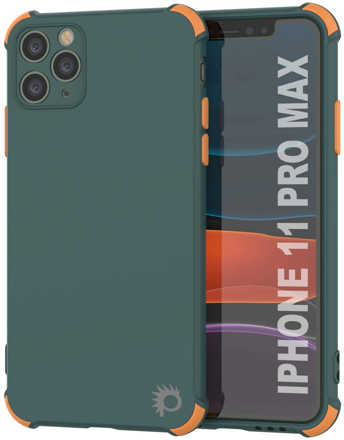 Punkcase Protective & Lightweight TPU Case [Sunshine Series] for iPhone 11 Pro Max [Dark Green] (Color in image: Dark Green)
