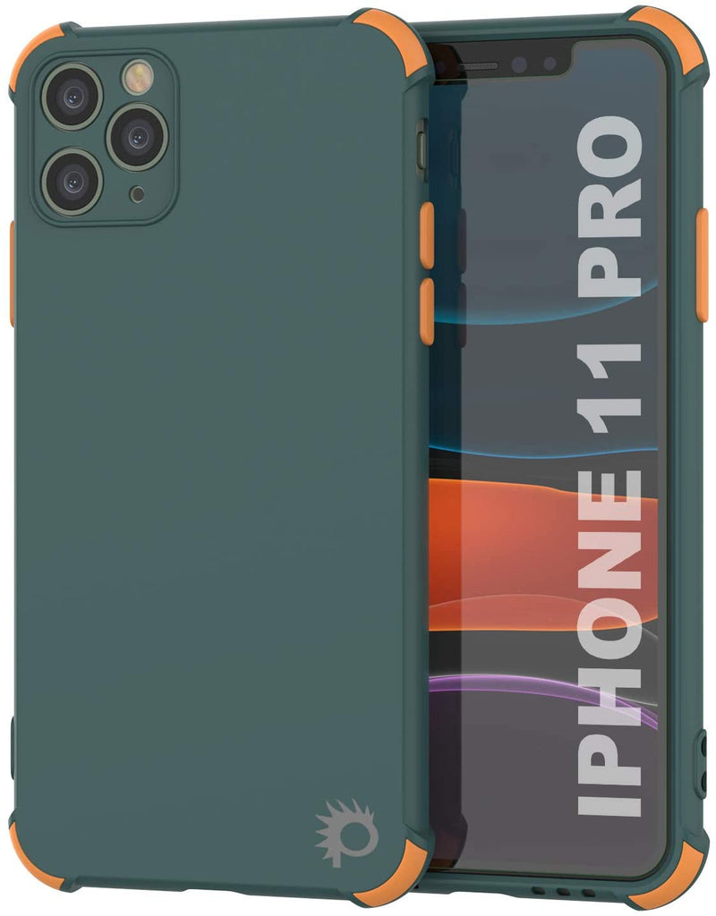 Punkcase Protective & Lightweight TPU Case [Sunshine Series] for iPhone 11 Pro [Dark Green] (Color in image: Dark Green)