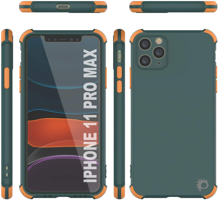 Punkcase Protective & Lightweight TPU Case [Sunshine Series] for iPhone 11 Pro Max [Dark Green] (Color in image: Grey)
