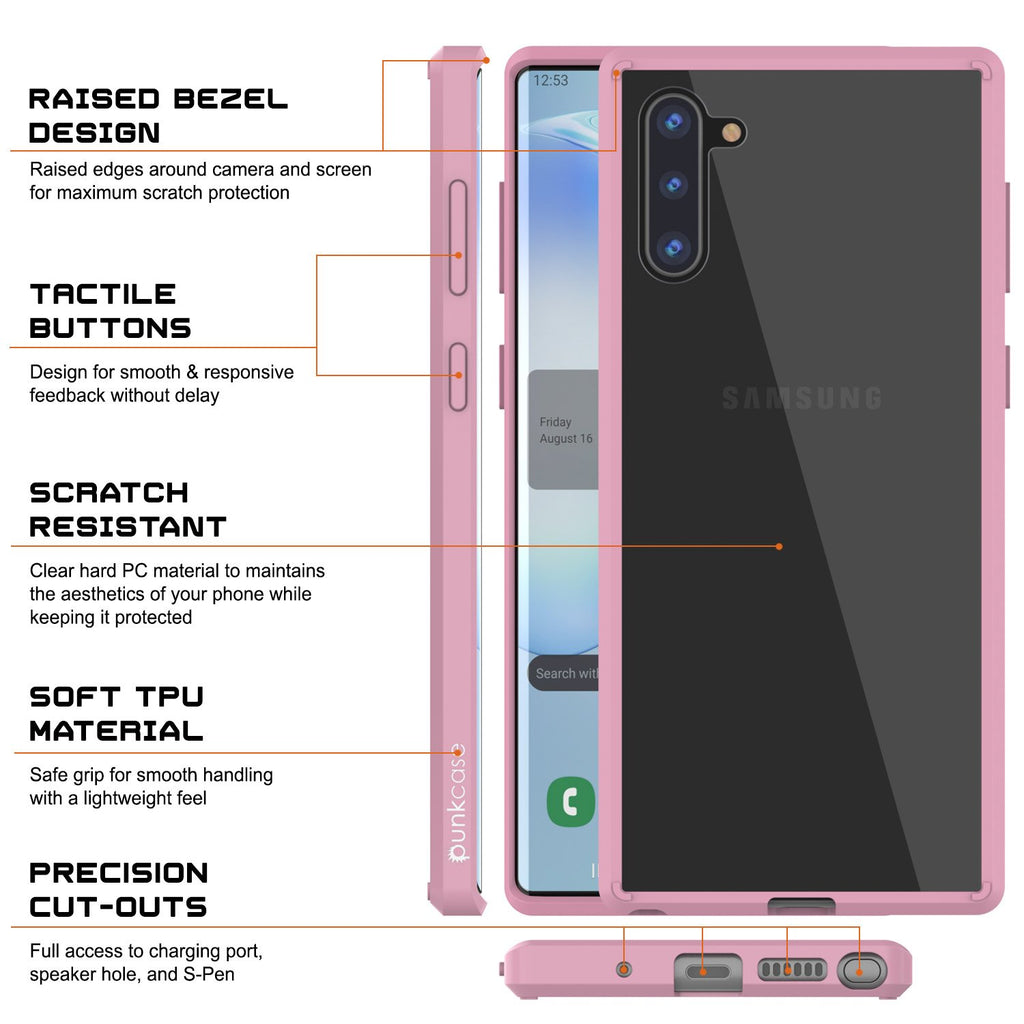 Galaxy Note 20 Punkcase Lucid-2.0 Series Slim Fit Armor Crystal Pink Case Cover (Color in image: Pink)