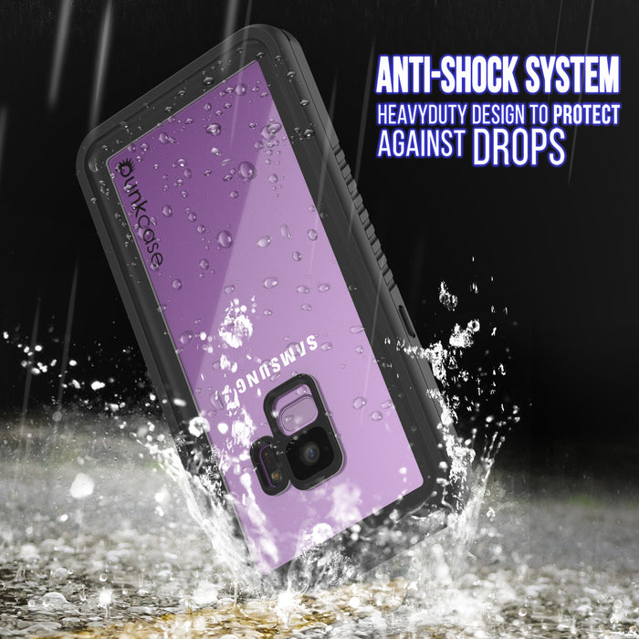 Galaxy S9 PLUS Waterproof Case, Punkcase [Extreme Series] [Slim Fit] [IP68 Certified] [Shockproof] [Snowproof] [Dirproof] Armor Cover W/ Built In Screen Protector for Samsung Galaxy S9+ [Teal] (Color in image: Purple)