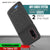 PunkJuice S20 Battery Case Patterned Black - Fast Charging Power Juice Bank with 4800mAh (Color in image: Red)