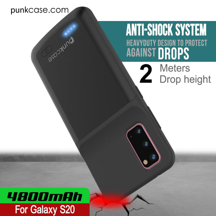 PunkJuice S20 Battery Case All Black - Fast Charging Power Juice Bank with 4800mAh (Color in image: Gold)