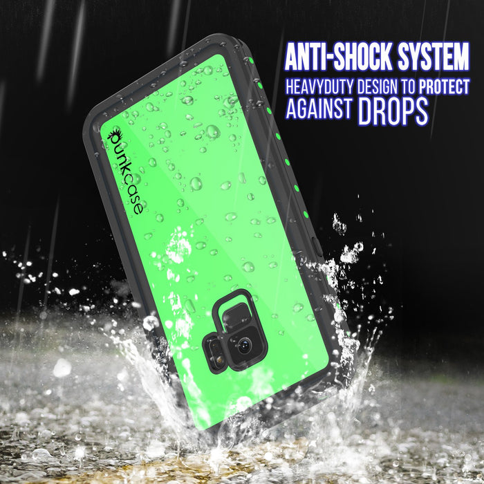 Galaxy S9 Waterproof Case PunkCase StudStar Light Green Thin 6.6ft Underwater IP68 ShockProof (Color in image: red)
